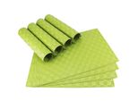 Tovaglietta Moderna Set Di 8 Tovagliette In Plastica Intrecciata Verde Chiaro 45X30 Cm