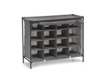 Scarpiera Tessile, Organizzatore Per 16 Paia Di Scarpe Grigio 84X35X66Cm