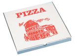 Papstar Pizzakarton Eckig, 300 X 300 X 30 Mm, Weiá/Rot