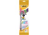 Bic Cristal Fun Biro, Confezione Da 4 Pezzi