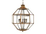 Lanterna Casa Padrino - Lampada A Sospensione In Ottone Diametro 80 X H 98 Cm