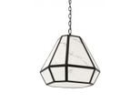 Casa Padrino Lanterna - Lampada A Sospensione Nera Diametro 50 X H 45 Cm