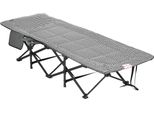 Outsunny Lettino Da Campeggio, Lettino Da Campeggio Con Borsa, Letto Pieghevole Con Portabicchieri, Per Piscina, Balcone, Fino A 120 Kg, Nero, 68 X 186 X 48Cm