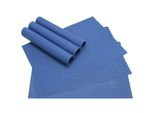Tovaglietta Borda Set Di 6 Tovagliette Blu Scuro In Plastica Intrecciata 45X30 Cm Lavabile