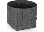 N8WERK Cestino Portaoggetti In Feltro M - 32 X 32 X 32 Cm - Grigio Scuro