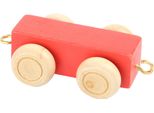 Ciondolo In Legno Small Foot Design 10350 'Lettera Treno Colorata', Rosso (1 Pezzo)