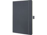 Sigel CO329 Taccuino Conceptum - Circa A5, A Righe, 194 Pagine, Grigio Scuro, Copertina Morbida