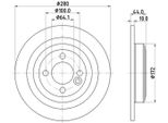 2X Hella 8DD 355 122-971 Disco Freno Asse Posteriore