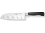 Hendi Coltello Santoku, Linea Profi, Affilatura Granton, Nero, (L)310Mm