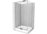 Mexen Apia Cabina Doccia Scorrevole 100 X 80 Cm, Trasparente, Cromo + Piatto Doccia Rio - 840-100-080-01-00-4510