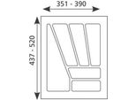 Inserto Per Posate Tagliabile A Misura, Cassetto Portaposate Da 45 Cm, Accorciabile