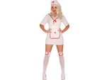 Costume Da Infermiera, Taglia: 38 - 40 (M) Colore: Bianco