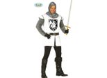 Costume Da Cavaliere Guerriero Medievale Indumento Elmetto Nero Bianco Drago Carnevale Storico Avventura Indumento Epico Gioco Di Ruolo Fantasia, Taglia: 52 - 54 (L) Colore: Bianco