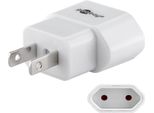 Goobay 45345 Adattatore Di Rete, Bianco - > Spina Usa/Giappone (Tipo A, Nema 1-15, 2 Poli)
