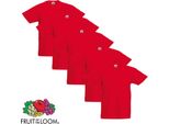 Fruit Of The Loom Kinder-T-Shirt Original 5 Stk. Rot GrößE 140