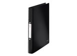 Leitz 4566-10-95 4566 Raccoglitore Ad Anelli Solido - A4, Pp, 2 Anelli, 25 Mm, Nero