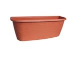 Fioriera Geli Maya Terracotta 50 Cm Con Annaffiatoio E Supporto - Plastica