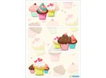 Herma Decor Sticker Cupcakes 3 Fogli 9 Carta Adesiva Per Regali E Cartoline