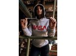 Mr. Tee Ladies Nasa Worm Logo Hoody H.Grey - S