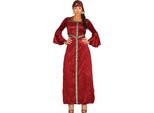 Principessa Medievale Abito Rinascimentale Deluxe Fiaba Regina Costume Rosso Per Carnevale Storicamente Ispirato Regine Regno Pavone, Taglia: 44 - 46 (Xl) Colore: Grigio