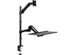 Logilink Sitz-Steh Arbeitsplatz, Fr 1 Monitor, Schwarz