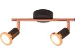 Sistema A Binario Per Faretti Led Valentine In Metallo Nero Opaco/Rame L:13,5Cm L:25,5Cm H:8Cm