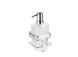 Wenko Dispenser Sapone 285 Ml Dispenser Liquido Ricaricabile Bagno Wc Premium Argento