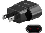 Goobay 45344 Adattatore Per Spina Di Alimentazione Tipo A Tipo C (Europlug) Nero
