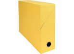 Scatola D'archivio Exacompta, Cartone, Larghezza Dorso 90 Mm, Giallo