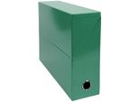 Exacompta 89933E Scatola D'archivio Exacompta Iderama, Cartone, 90 Mm, Verde Scuro