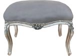 Casa Padrino Sgabello Barocco Grigio / Argento - Mobili In Stile Antico