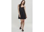 DáMské šAty Urban Classics Donna Jersey Plissettato Slip Dress Nero - L