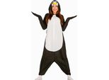 Animale Divertente Kigurumi Pinguino Carnevale Tuta Cappuccio Costume Adulto, Taglia: 42 - 44 (L) Colore: Bianco