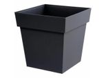 Vaso In Plastica Tuscany L.39 X P.39 X H.39 Cm Grigio Antracite