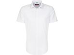 Seidensticker Business Camicia Da Uomo Manica Corta Kent Slim-Fit Bianco 43