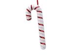 Etichetta Natalizia In Plastica Con Bastoncino Di Zucchero 34Cm Rosso/Bianco