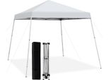 Costway 3X3M Gazebo Pieghevole, Gazebo Da Giardino Pop-Up Regolabile In Altezza In 3 Posizioni Con Borsa Di Trasporto, Gazebo Impermeabile, Resistente All'inverno, Protezione Uv 50+ Bianco