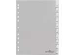 Durable Divisorio A4 In Pp 10 Tasti Termosaldati Con Indice, Grigio, 644110