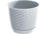 Vaso Da Fiori 16Cm Ratolla Round DRLO165-S449 Plastica Bianca Prosperplast