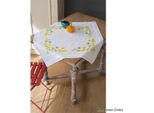 Vervaco Tovaglia Stampata "Fiori Di Primavera"", Motivo Di Ricamo Disegnato"