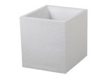 Vaso Per Piante Eda Graphit Bianco Plastica Quadrato 39 X 39 X 43 Cm