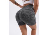 Leggings Corti Push Up - Grigio/Nero/S KP15667
