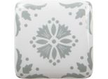 Pomello Per Porta Clayre & Eef 3 Cm Bianco Grigio Ceramica Quadrato