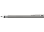 Faber-Castell 342000 Stilografica Neo Slim - M, Acciaio Inossidabile, Lucida
