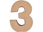Numero "3"" In Cartapesta Per L'artigianato Idea Creativa Rico Design"
