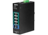Trendnet TI-PG102I Trendnet Switch 10-Port Industrial Gbit Poe+ L2 Metall IP30
