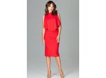 Lenitif Abito Midi Donna Kahervydd K480 Rosso L