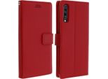 Samsung Galaxy A70 Flip Cover Con Slot Per Schede E Funzione Stand - Rosso