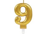 Amscan 9901781 - Candela Numero 9, Altezza 9,3 Cm, Sparkling Celebrations, Candela Per Torta, Compleanno, Decorazione