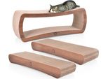 Jumbo Set 1 Pezzo Galaxy + 2 Pezzi Wave Xxl | 3 Tiragraffi Per Gatti | Gatto Canadese | Noce